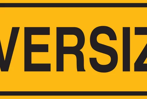 REFLECTIVE OVERSIZE METAL SIGN 1020 X 250