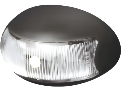 Roadvision 10-30V LED Oval Marker Lamp 60 X 37 - White 2.5m -BR3WH