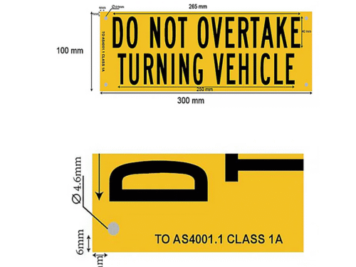 REFLECTIVE DNOTV ALUMINIUM SIGN 300 x 100